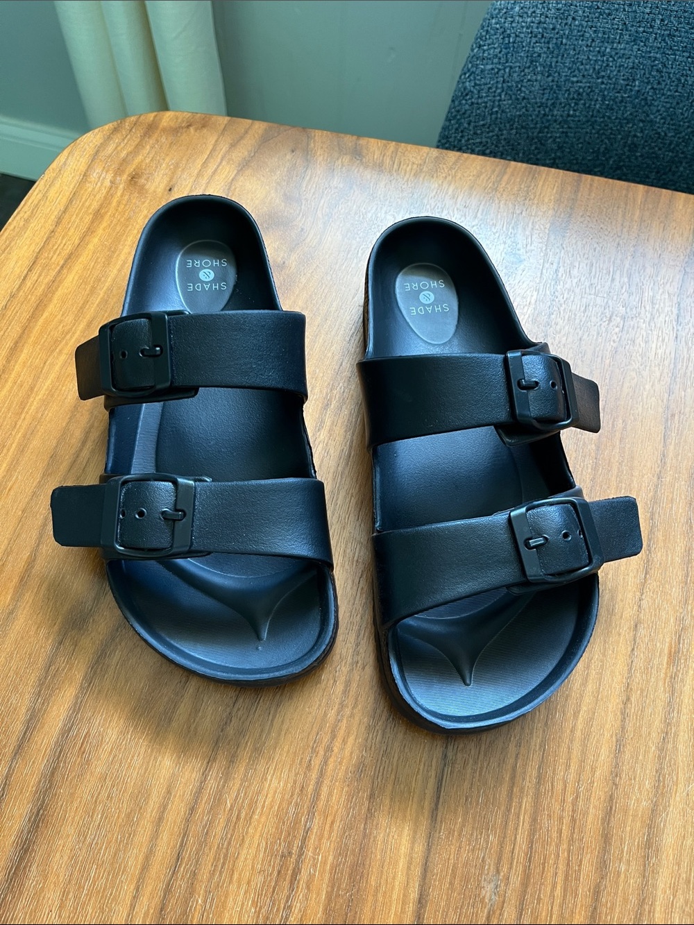 Black 2 Strap Sandals